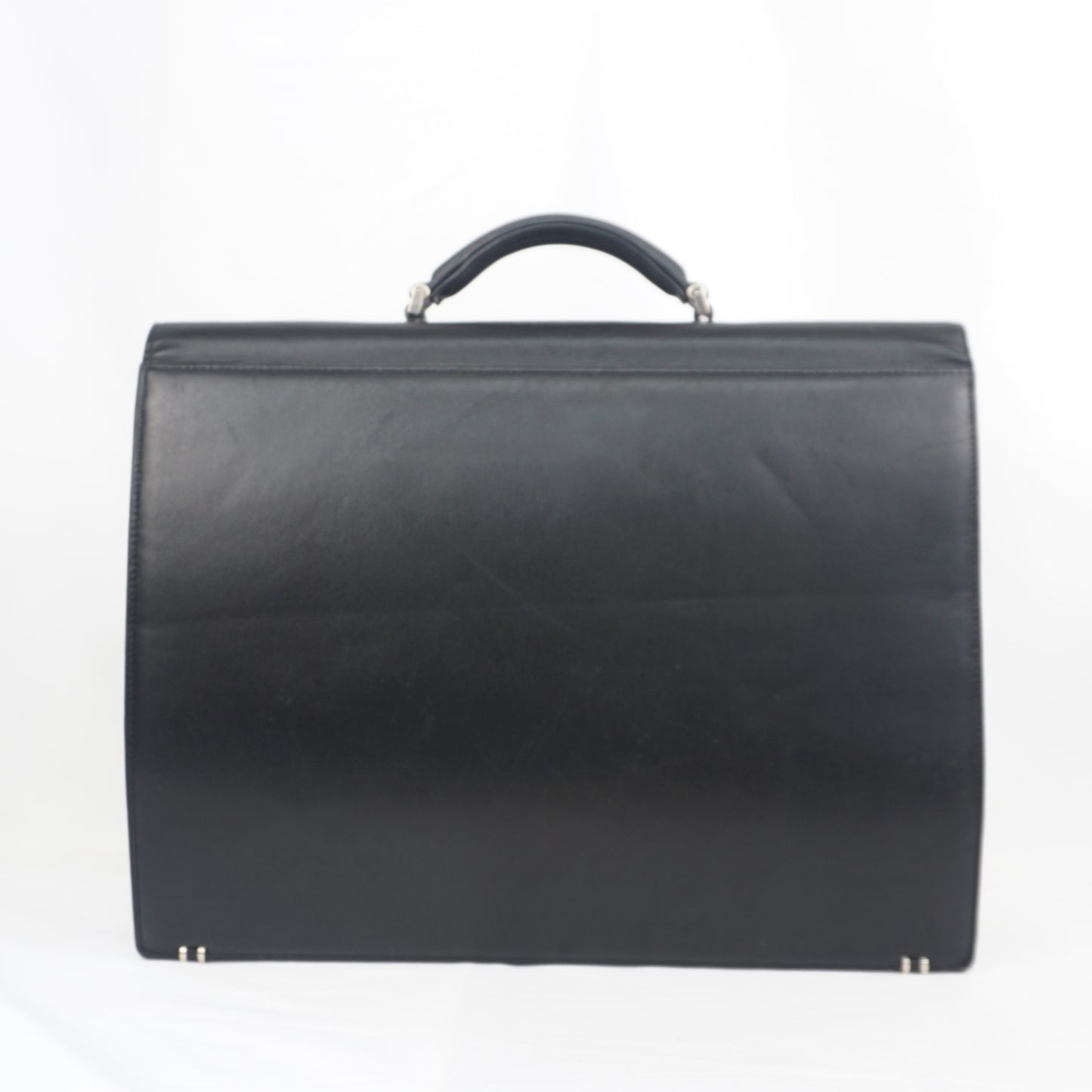 ジャンニ ヴェルサーチ メンズ レザー ビジネス ハンドバッグ ブリーフケース ブラック GIANNI VERSACE B26G444