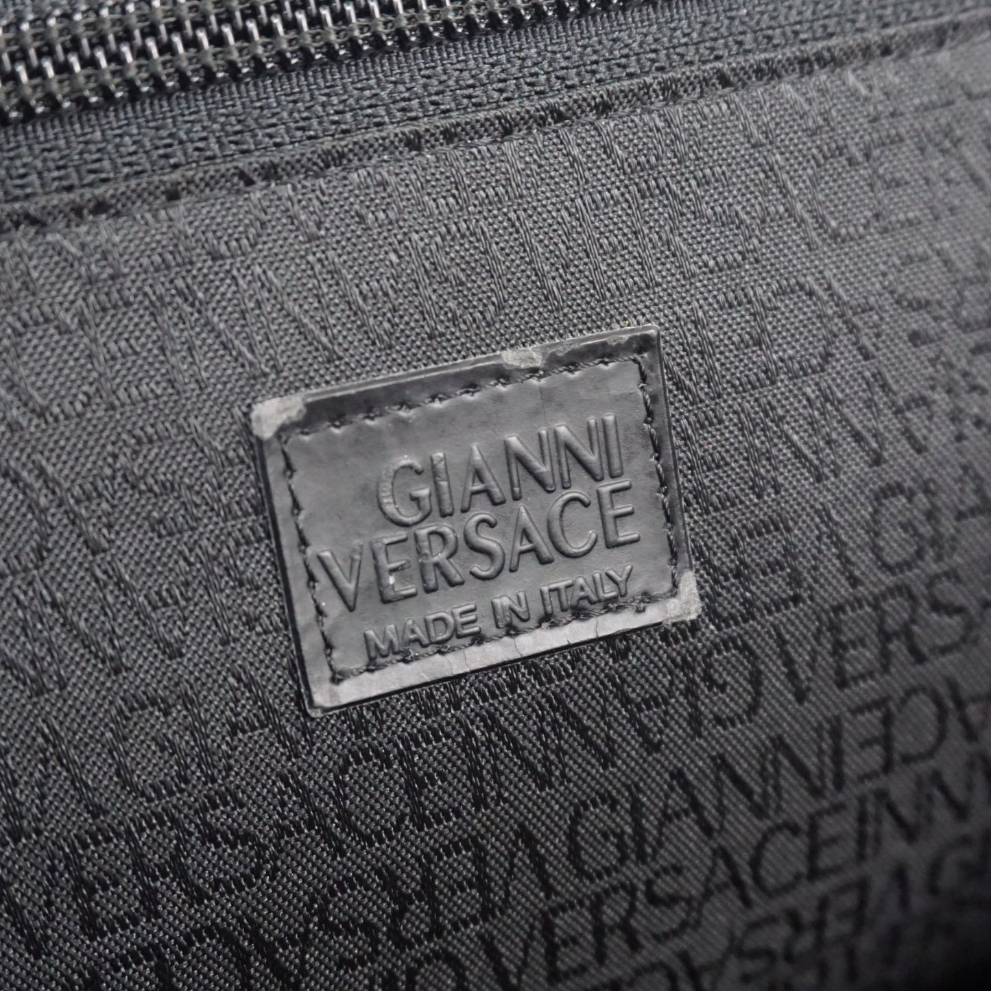 ジャンニ ヴェルサーチ メンズ レザー ビジネス ハンドバッグ ブリーフケース ブラック GIANNI VERSACE B26G444
