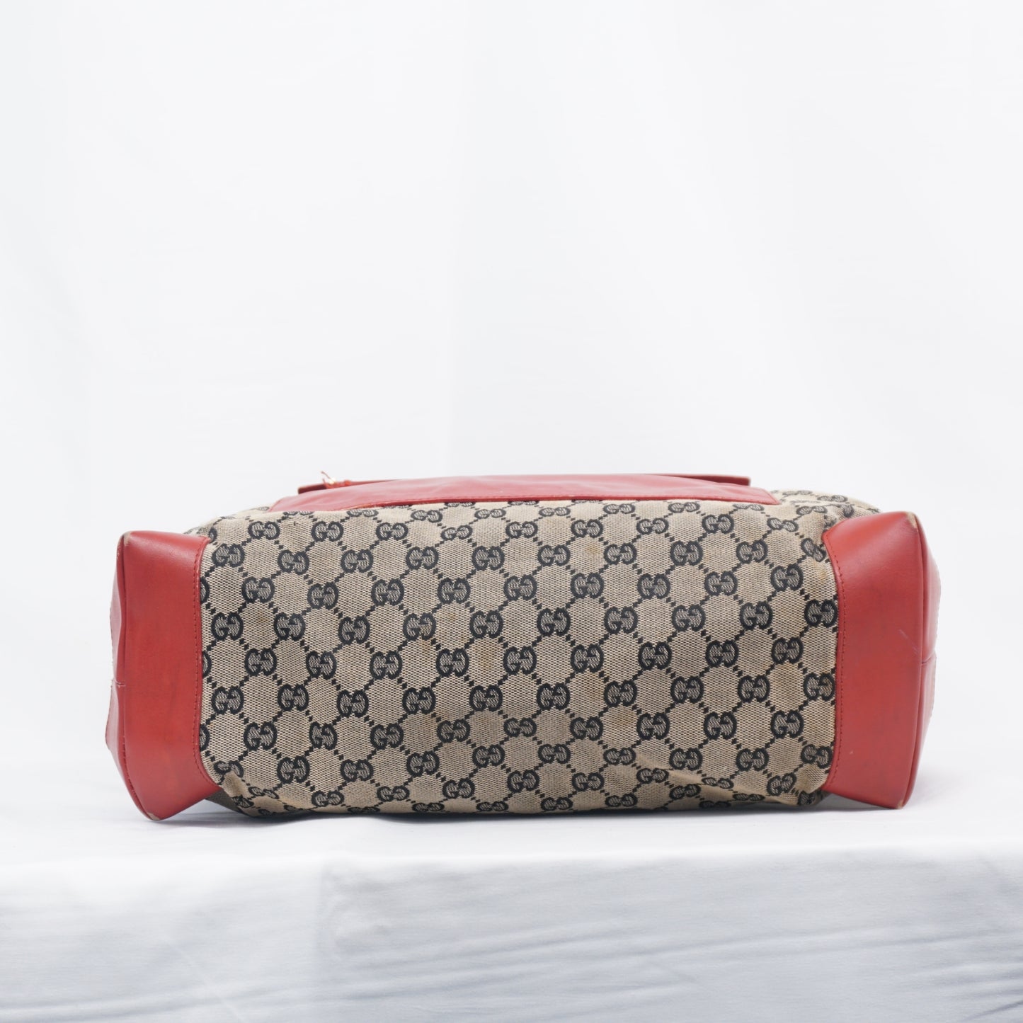 グッチ 019 0426 2404 GG キャンバス レザートートバッグ レッド系 GUCCI B26G793