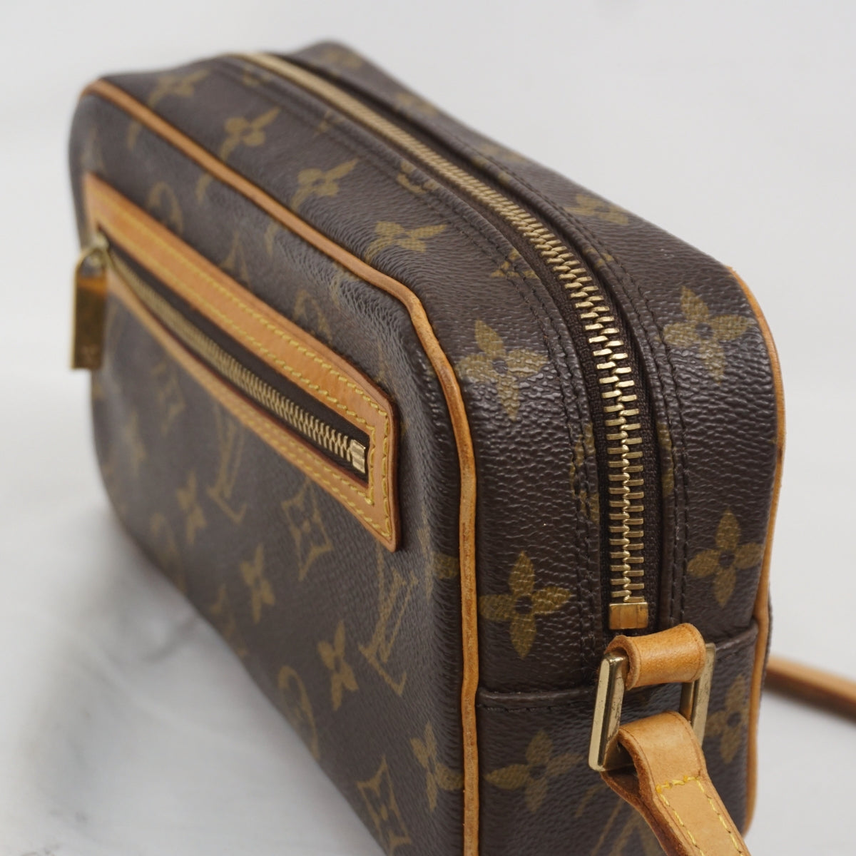 美品 ルイヴィトン ポシェット シテ ショルダー ハンドバッグ M51183 モノグラム ブラウン DU1022 B26I894